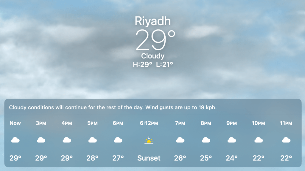 riyadh weather